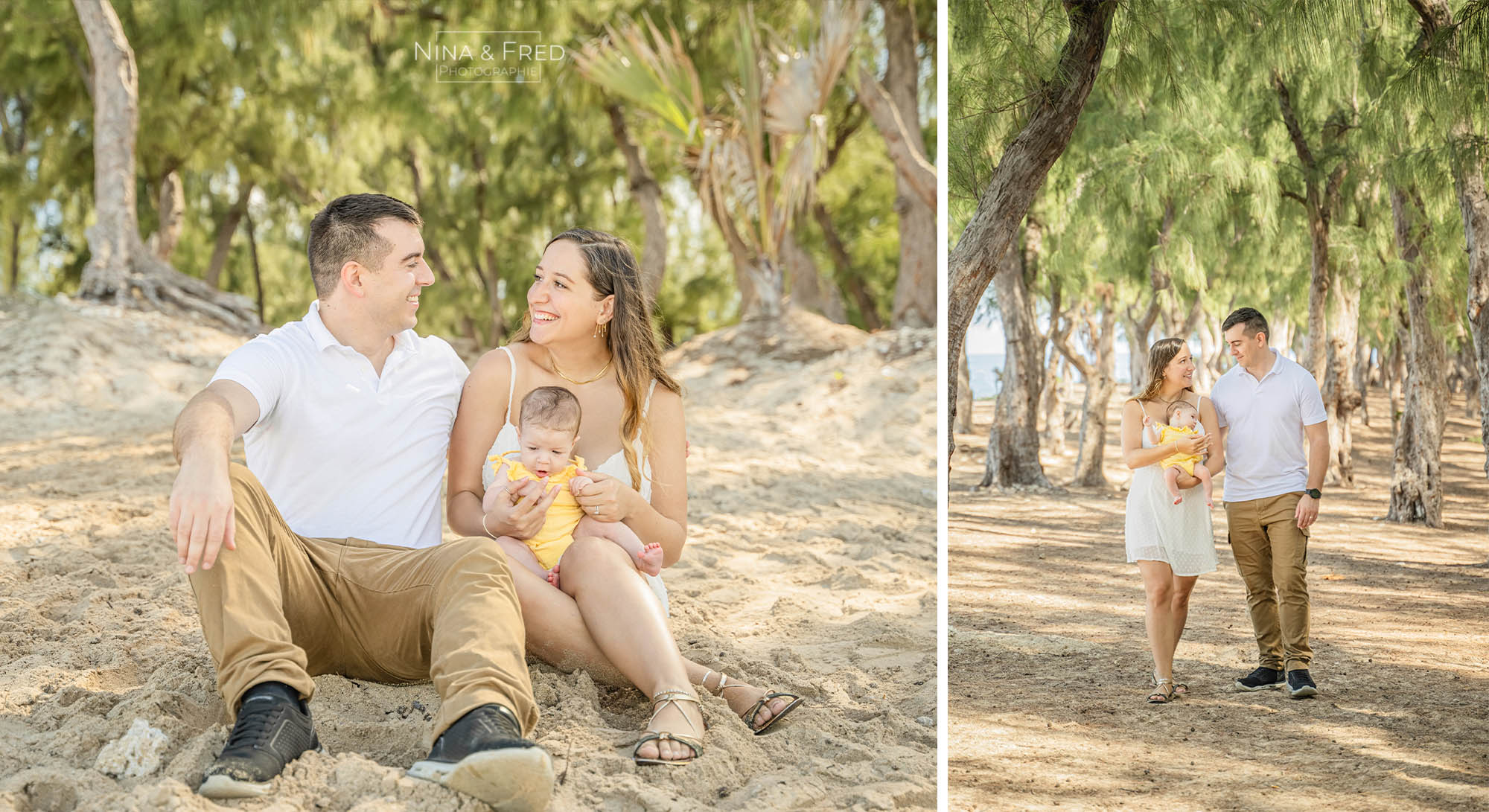 Séance photo de naissance sur la plage à la Réunion M&A&A